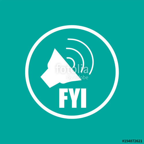500x500 Fyi Icon,flat Vector Sign Isolated On Green Background Simple