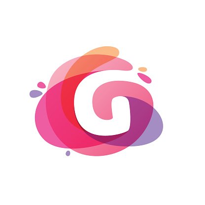 416x416 Letter G Icon At Colorful Watercolor Splash Premium Clipart