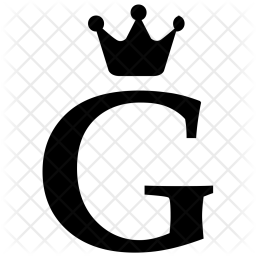 256x256 Royal, Alphabet, Crown, Letter, English, G Icon Of Glyph Style