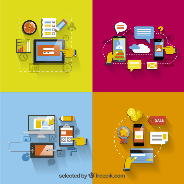 626x626 Variety Of Gadget Icons Vector Free Download