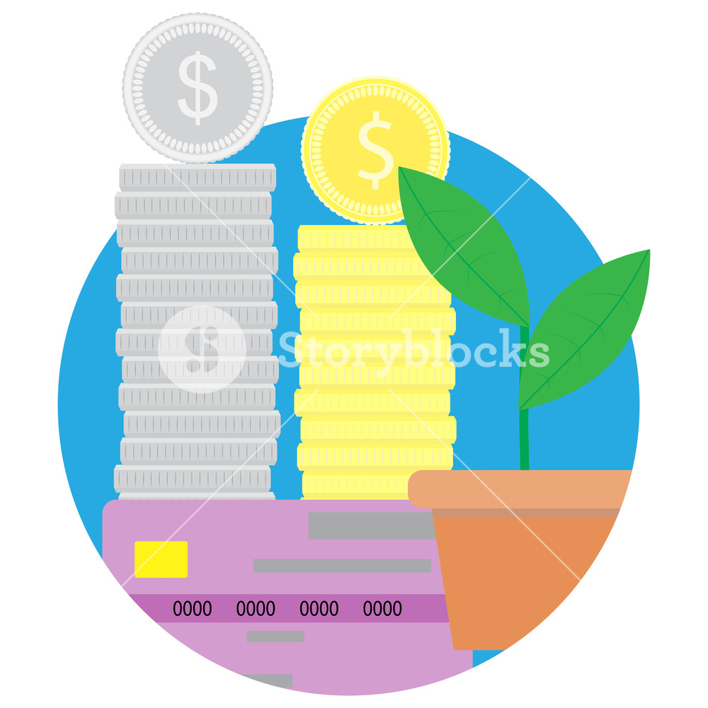 1000x1000 Capital Gain Flat Icon Vector Financial Growth And Increase
