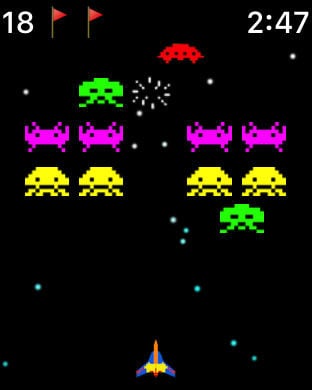312x390 Fun Watch Game That Combines Space Invaders And Galaga Cool