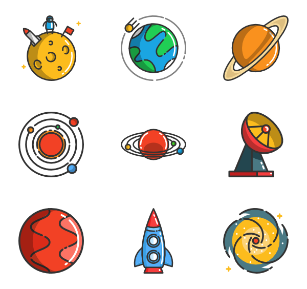 Universe Galaxy Icons 600x564 Universe Galaxy Icons