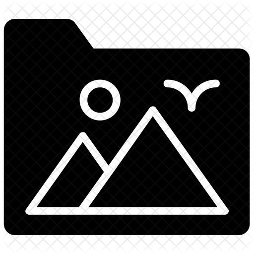 512x512 Gallery Folder Icon Of Glyph Style