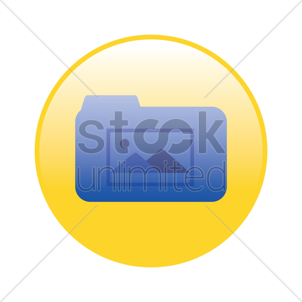 600x600 Gallery Folder Icon Vector Image