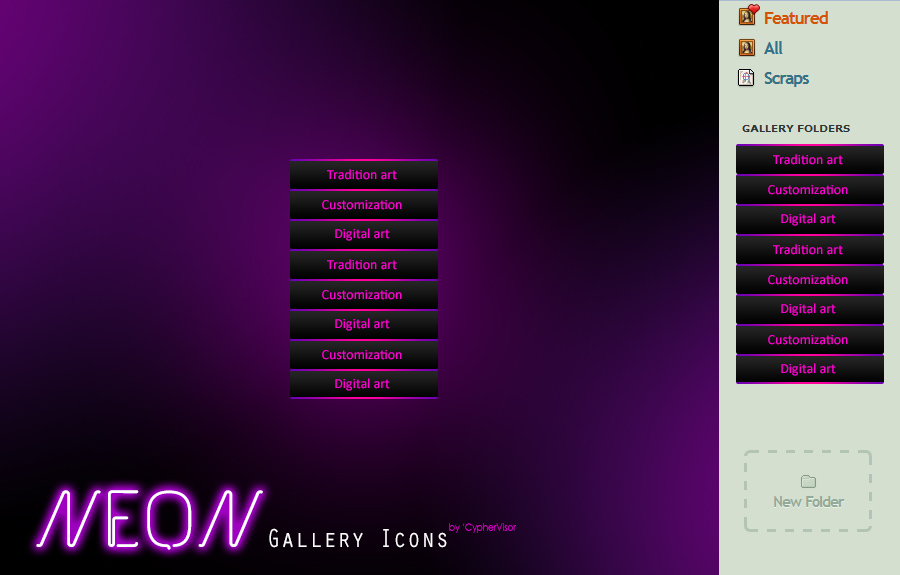 900x575 Neon Gallery Icons