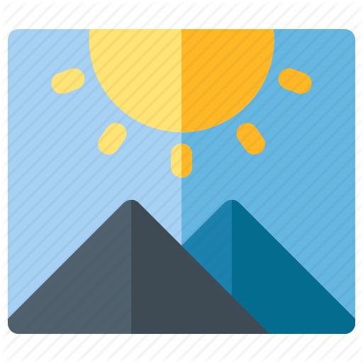 512x512 Android, Gallery, Image, Landscape, Mobile, Sun Icon