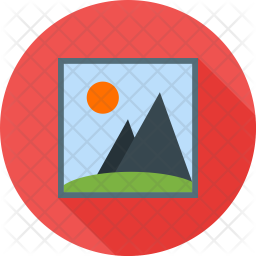 256x256 Gallery Icon Of Flat Style