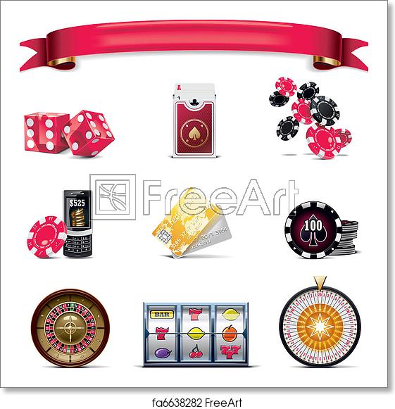 Free Art Print Of Vector Gambling Icon Set P 561x581 Free Art Print Of Vector Gambling Icon Set P