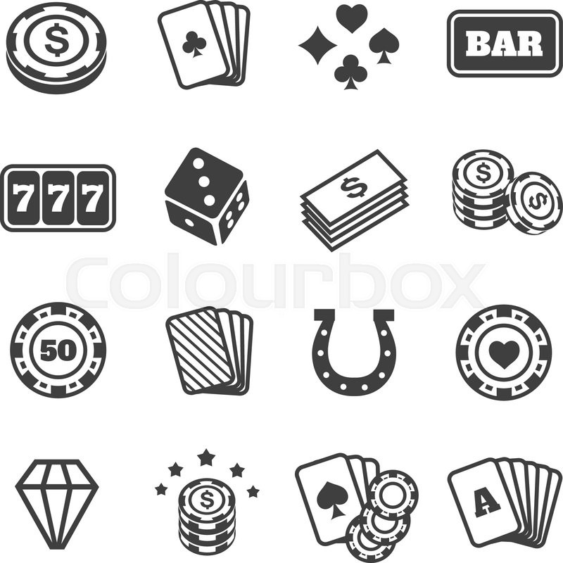 Gambling Icons Set Card And Casino, Stock Vector Colourbox 800x800 Gambling Icons Set Card And Casino, Stock Vector Colourbox