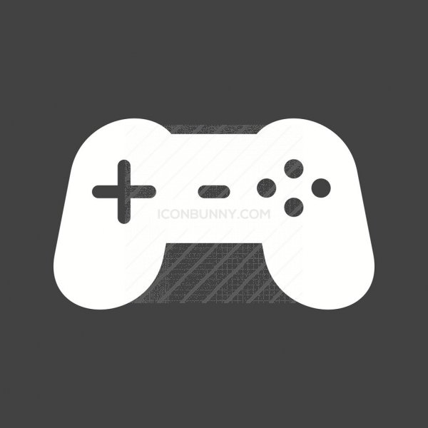 600x600 Gaming Console Glyph Inverted Icon