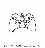 180x195 Free Art Print Of Computer Video Game Controller Joystick Vector