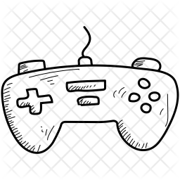 256x256 Game Controller Icon Of Doodle Style