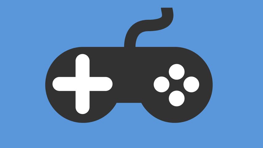 852x480 Modern Video Games Controller Icon Stock Footage Video