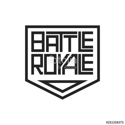 500x500 Battle Royale Lettering Game Design Icon Stock Image And Royalty