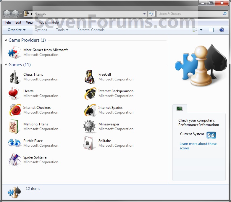 781x683 Games Explorer Shortcut