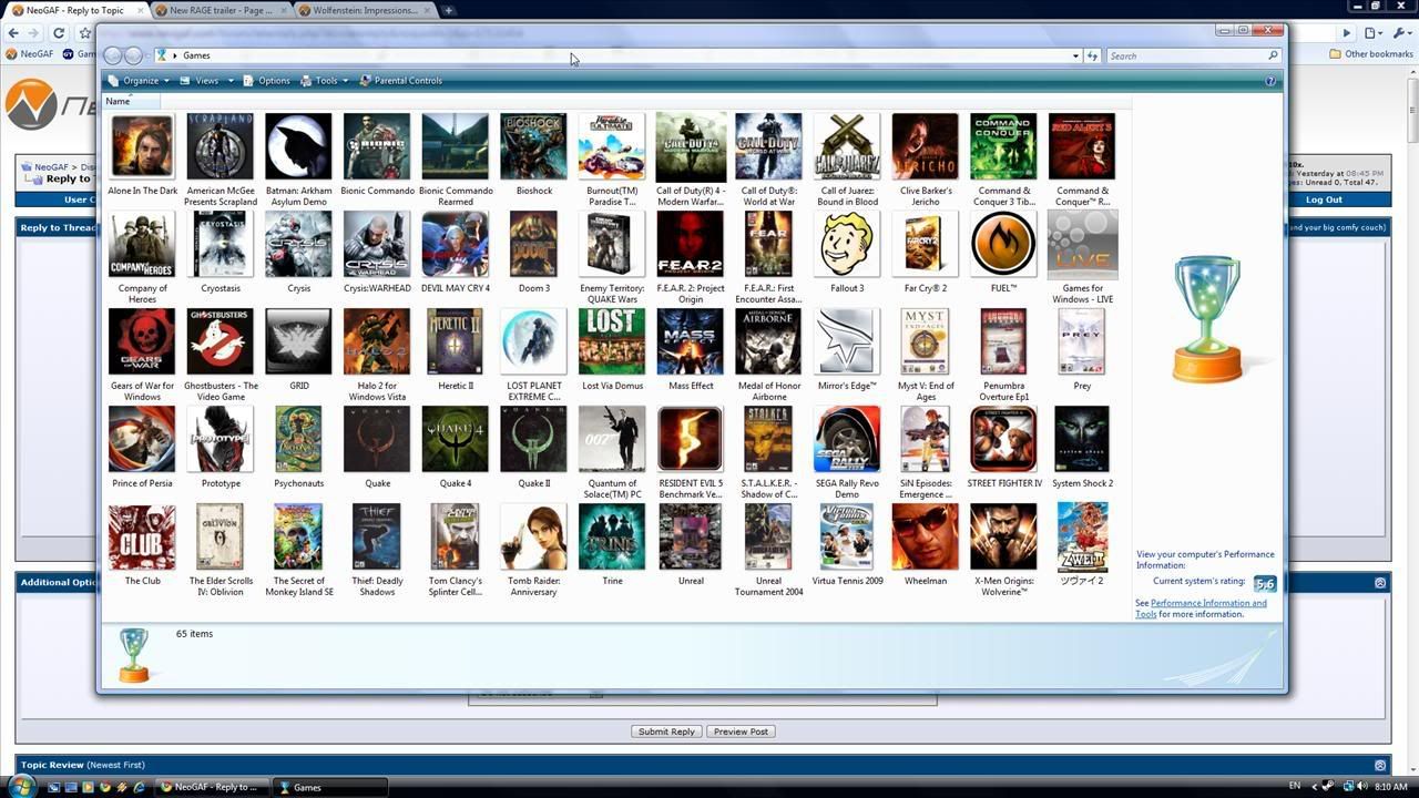 1280x720 Games Explorer In Windows