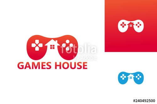 500x334 Games House Logo Template Design Vector, Emblem, Design Concept