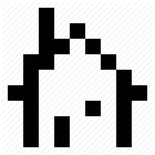 512x512 Building, Game, Home, House, Pixel Art, Pixelated Icon