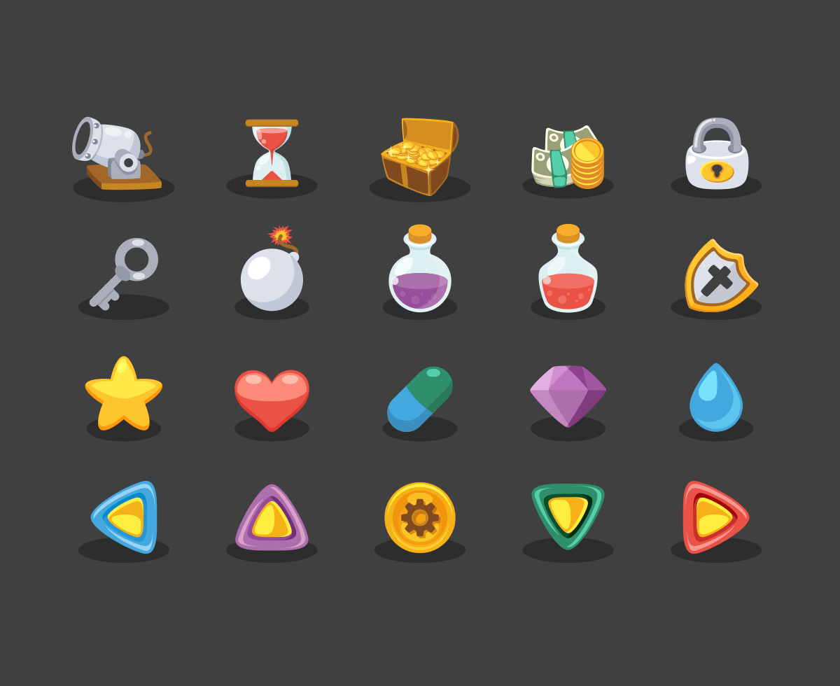 1200x980 Game Elements Icons Icons Game Icon Design, Game Icon, Vector Game
