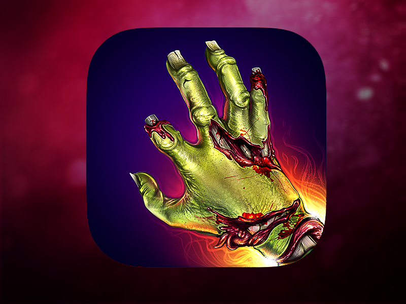 800x600 Zombie Shooter Mobile Game Icon Design