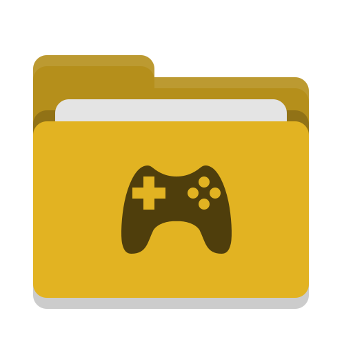 512x512 Folder, Yellow, Games Icon Free Of Papirus Places