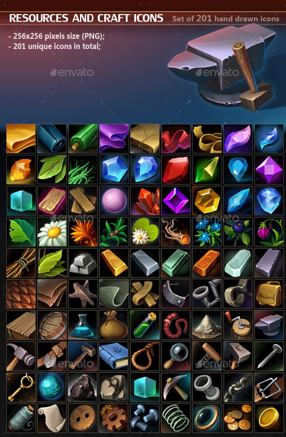 A Set Of Hand Drawn Resources And Craft Icons This Set 590x900 A Set Of Hand Drawn Resources And Craft Icons This Set