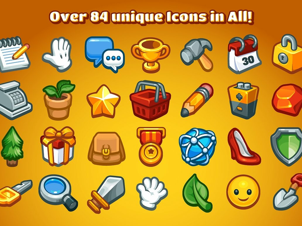 Casual Game Basic Icons Set 1030x772 Casual Game Basic Icons Set