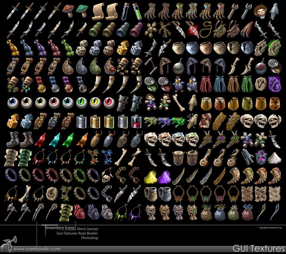 1000x889 Inventory Icons