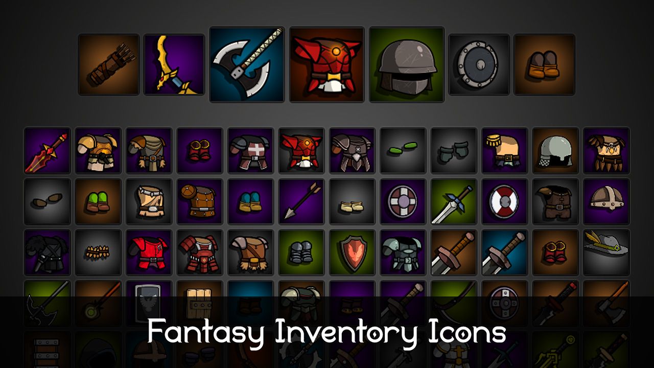 1280x720 Fantasy Inventory Icons