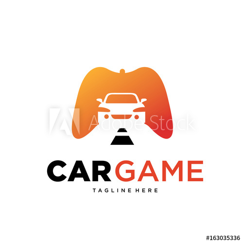 500x500 Car Game Logo Template Design Vector, Emblem, Design Concept