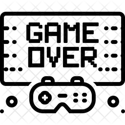 256x256 Game Over Icon Of Line Style
