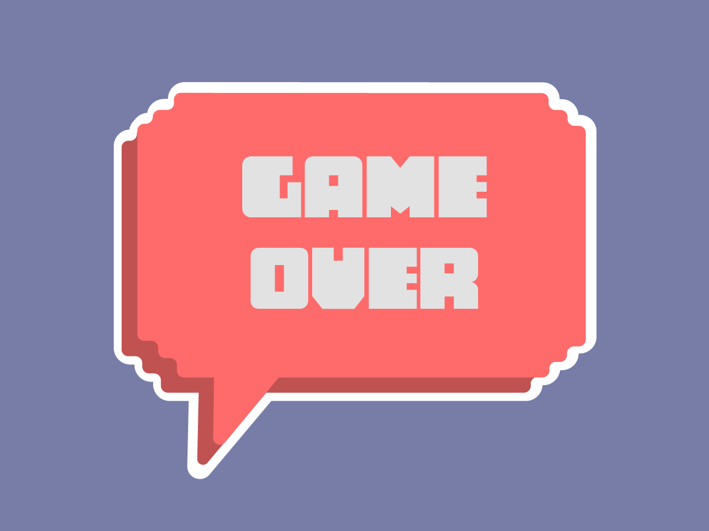 1440x1080 Game Over Sticker