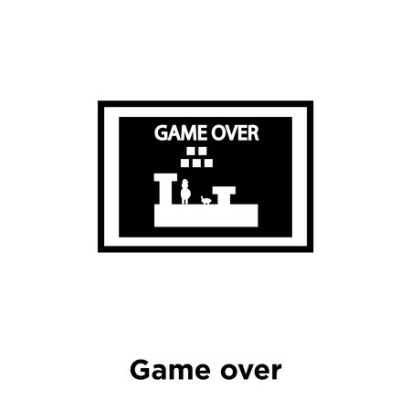 450x450 Game Over Icon Vector Isolated On White Background, Logo Concept