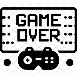 256x256 Gameover Icon Of Glyph Style