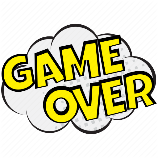 512x512 Disappointment Sound Visual, Game Over, Game Over Comic Bubble