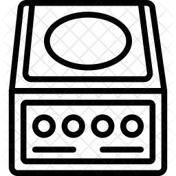 256x256 Gamecube Icon Of Line Style