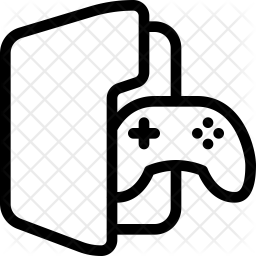 256x256 Games Folder Icon Of Line Style