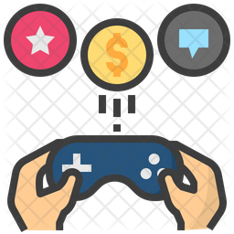 Gamify Icon Of Colored Outline Style 256x256 Gamify Icon Of Colored Outline Style