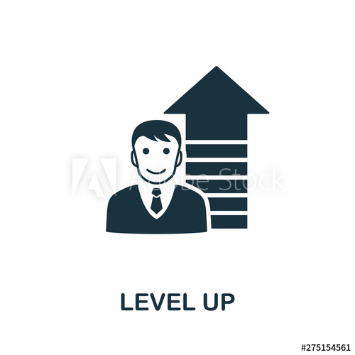 500x500 Level Up Vector Icon Symbol Creative Sign From Gamification Icons
