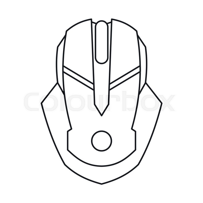 800x800 Gaming Mouse Icon In Outline Style Stock Vector Colourbox