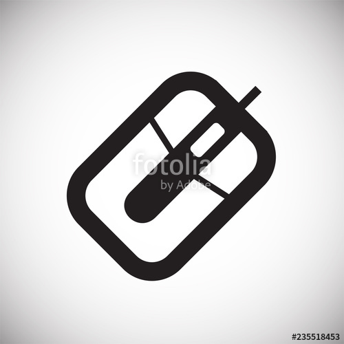 500x500 Computer Gaming Mouse Icon On White Background For Graphic And Web