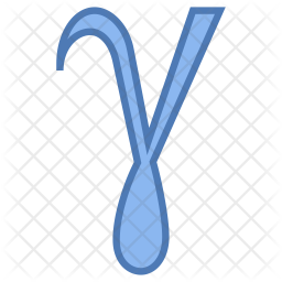 256x256 Gamma Icon Of Colored Outline Style