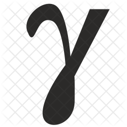 256x256 Gamma Icon Of Glyph Style