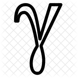 256x256 Gamma Icon Of Line Style