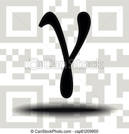 450x470 Vector Sign Gamma The Background Qr Code
