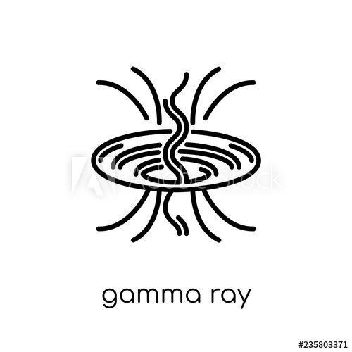 500x500 Gamma Ray Icon Trendy Modern Flat Linear Vector Gamma Ray Icon