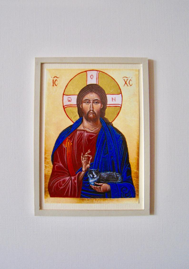 794x1126 Small Religious Handheld Icon Titled Gandalf And The Almighty Etsy