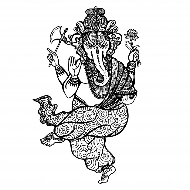 626x626 Dancing Ganesha Icon Vector Free Download