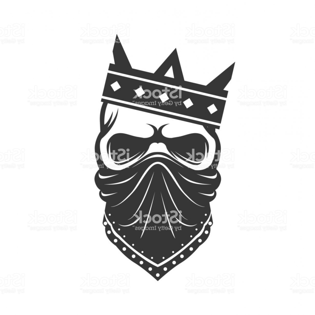 1228x1228 Skull In The Crown And Bandana Gangster Icon Gm Soidergi